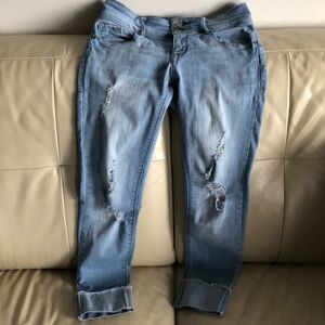 Casual Washed ripped skinny jeans